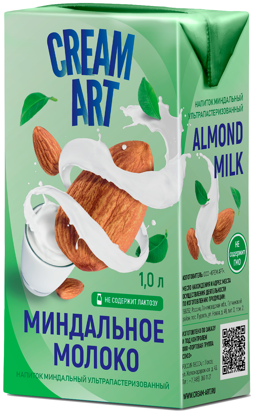 Миндальное молоко CREAMART 1л.