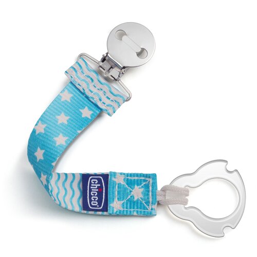 фото Держатель для пустышки chicco universal two-in-one fashion pacifier clip, с рождения, голубой