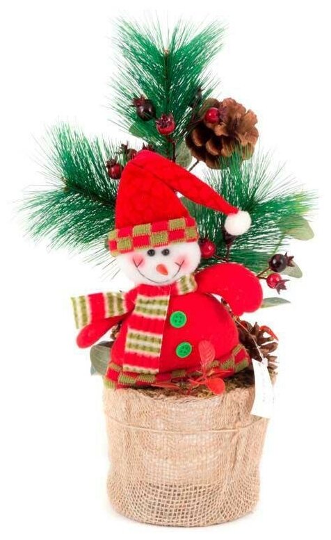 Волшебная страна Украшение декоративное новогоднее Елочка и снеговик 004378