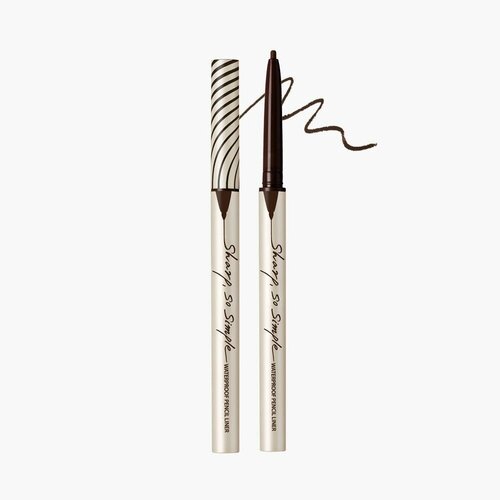 CLIO Водостойкий карандаш для глаз Sharp So Simple Pencil Liner (02 Brown)