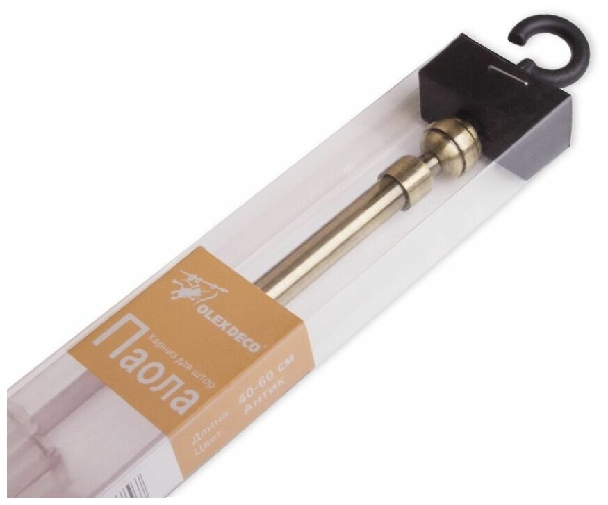 Мини-карниз OLEXDECO «Паола» Антик 80-120 см — фото 1