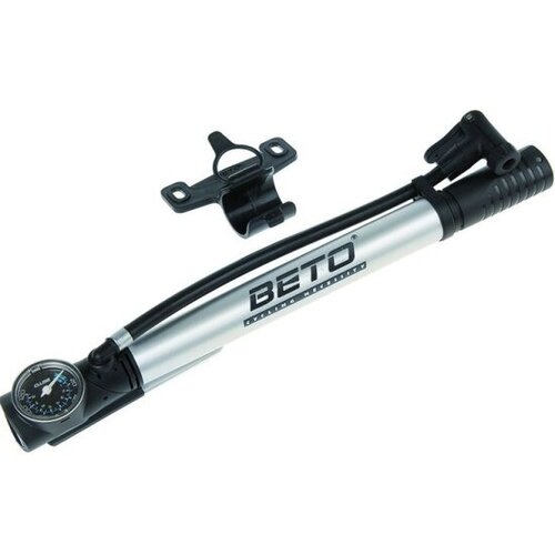 Насос велосипедный Beto 5-470235 алюм шлангножн упор маном универс гол-ка Т-ручка 25 серебр 2890₽