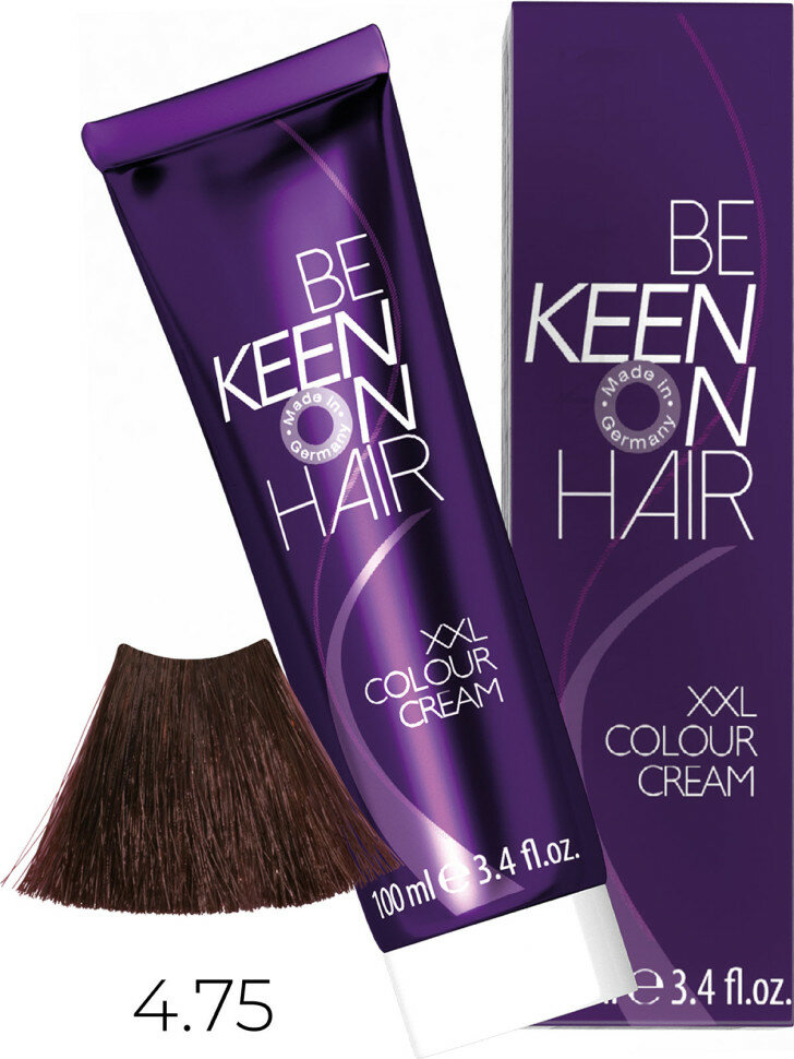 KEEN Be Keen on Hair крем-краска для волос XXL Colour Cream, 4.75 mahagoni, 100 мл