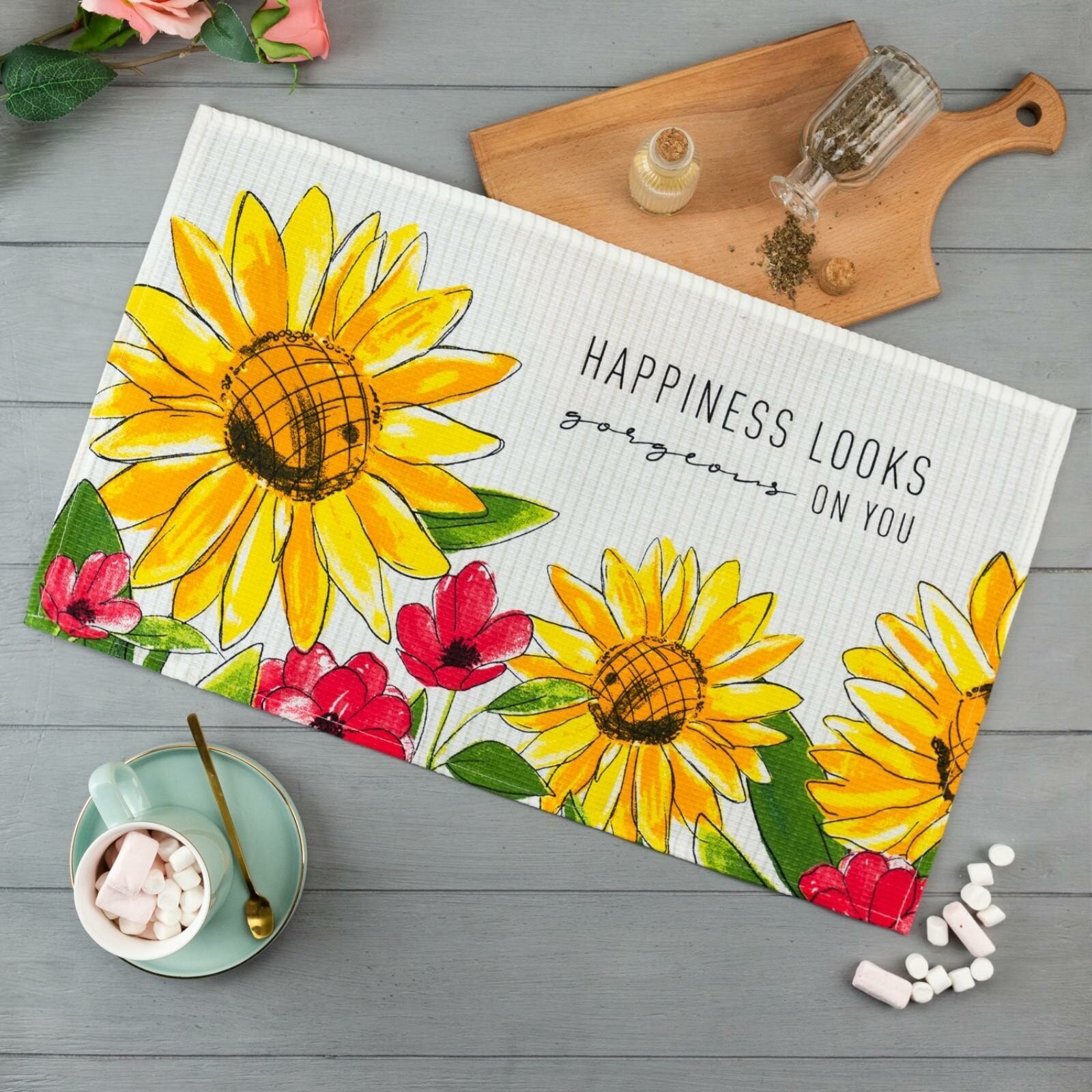 Полотенце кухонное Happiness looks 35х60 см, 100% хлопок, 160г/м2