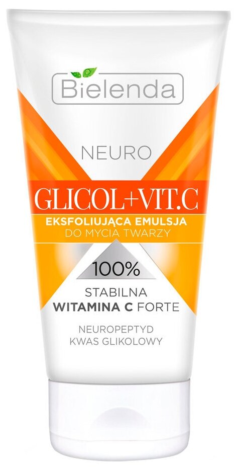 Bielenda отшелушивающая эмульсия для умывания лица Neuro Glicol + Vit. C, 150 мл, 150 г