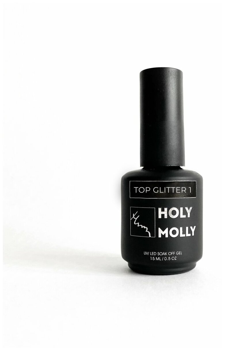 Топ для ногтей Holy Molly Top Glitter №1, 15 мл