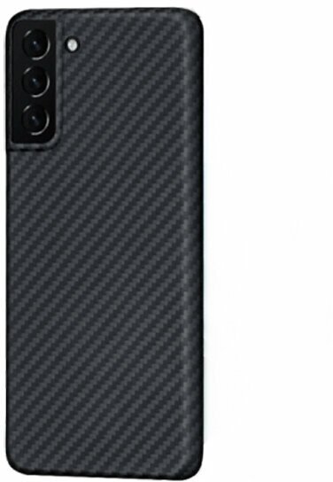 Кевларовый чехол без ободка DiXiS Carbon Case для Samsung S21 Plus (BS21+-CMB) матовый черный