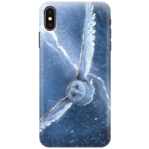 фото Re:paчехол - накладка artcolor для apple iphone xs max с принтом "сова в полёте"