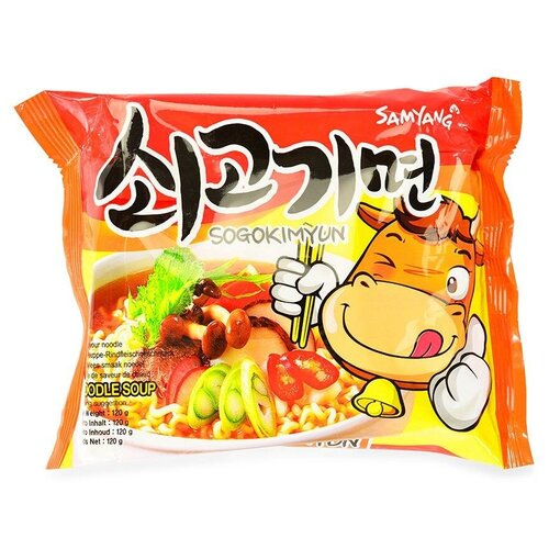 Лапша быстрого приготовления самянг Samyang Sogokimyun со вкусом говядины,120 г.