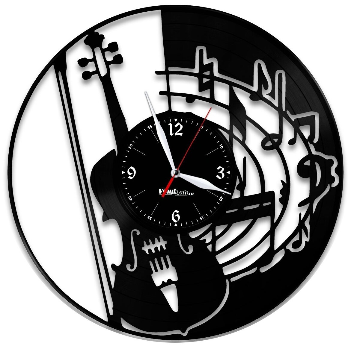 Часы из виниловой пластинки (c) VinylLab Скрипка