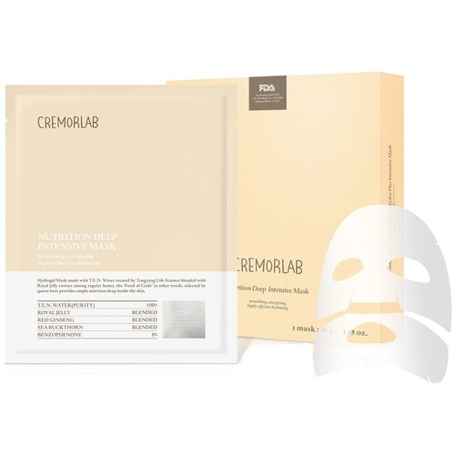 фото Cremorlab nutrition deep intensive mask питательная маска с экстрактом маточного молочка пчел, 25 г, 5 шт.