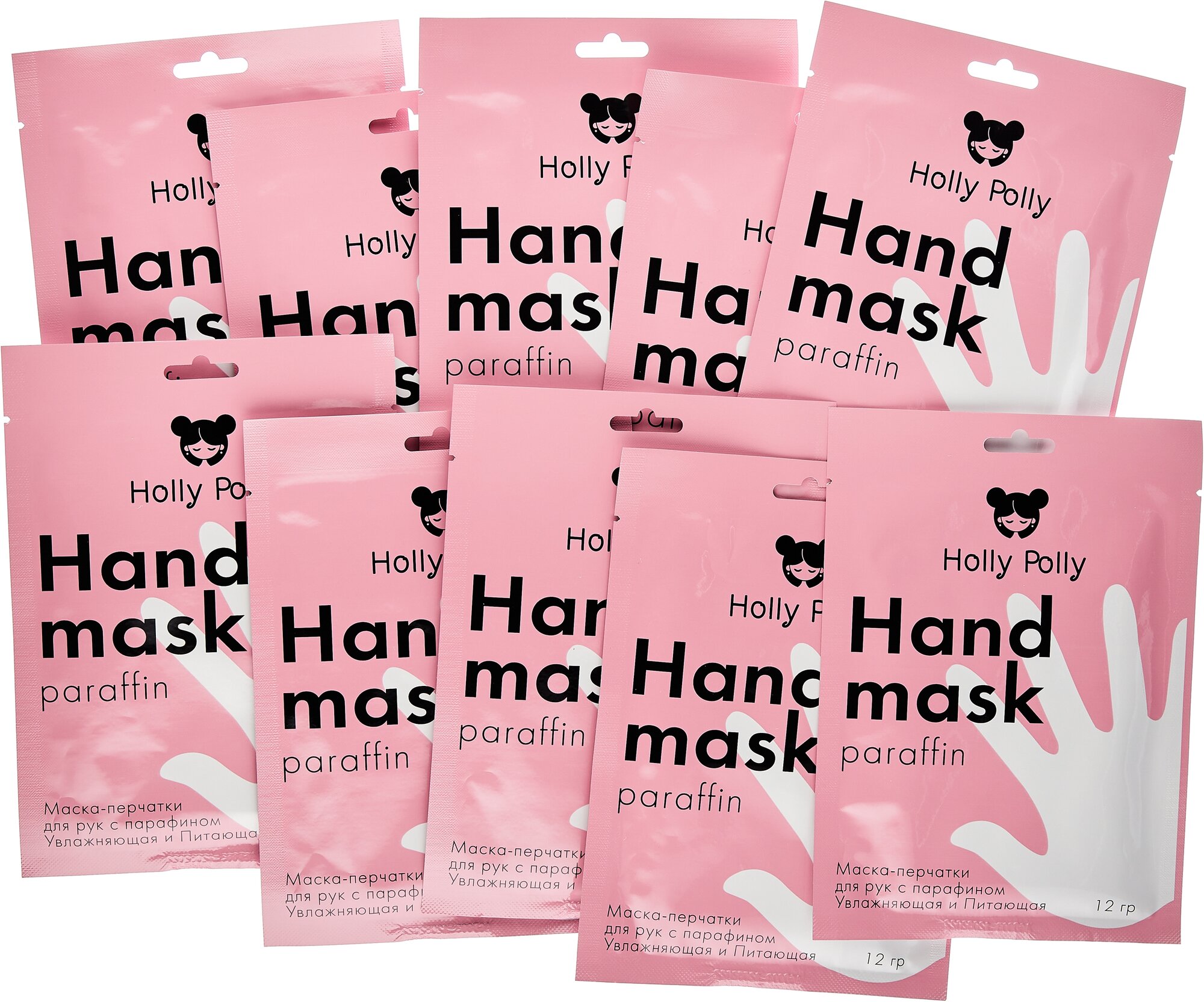 Holly Polly Увлажняющая и питающая маска-перчатки c парафином, 10 х 12 г (Holly Polly, ) - фото №2