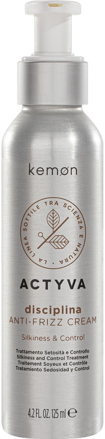 Kemon Крем для укладки непослушных волос Actyva Disciplina Anti-Frizz Cream Velian, 125 мл