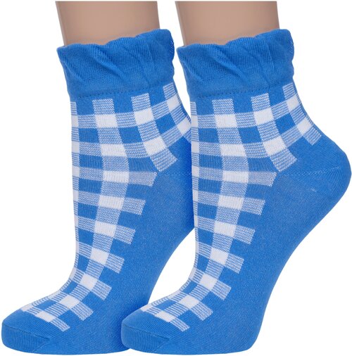 Носки PARA socks, 2 пары, размер 23, голубой