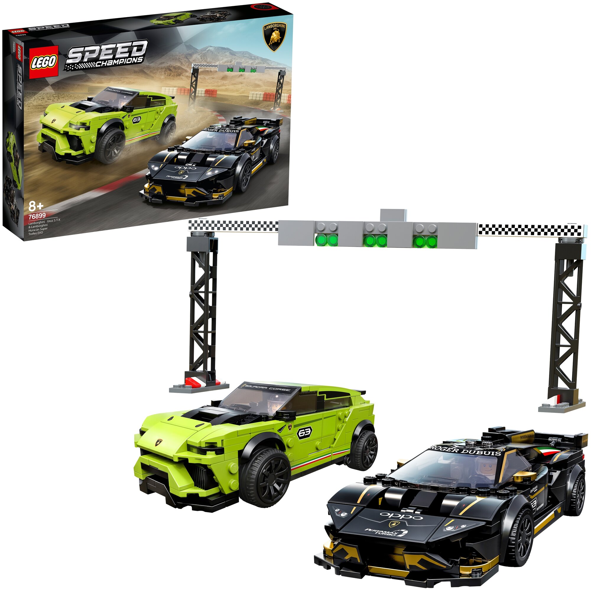 Конструктор LEGO Speed Champions Lamborghini Urus ST-X & Lamborghini Huracán Super Trofeo EVO, 663 детали (76899) - фото №3