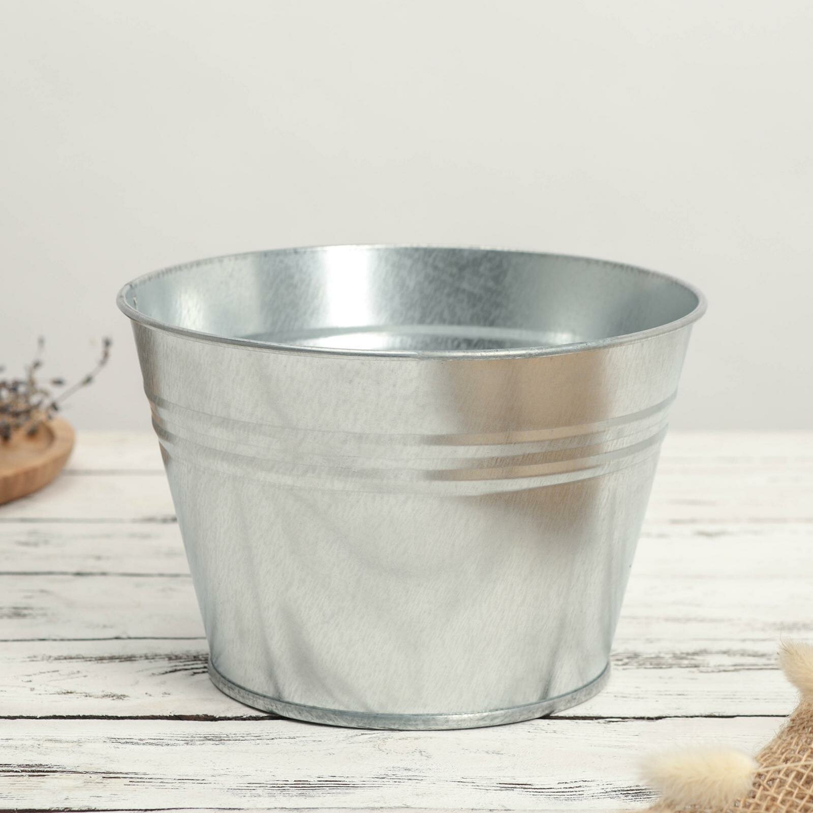 фото Кашпо оцинкованное, 3 л, ГОСТ