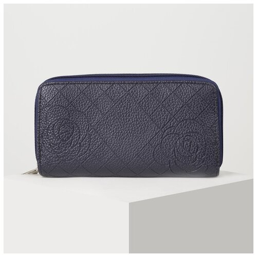 фото Кошелек жен 08-01-01 анита, 19*4,5*9,5 4 отд на молниях, д/карт, д/монет, синий 4695105 сима-ленд