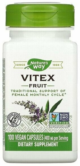 Natures Way, Vitex 400 мг, 100 капсул