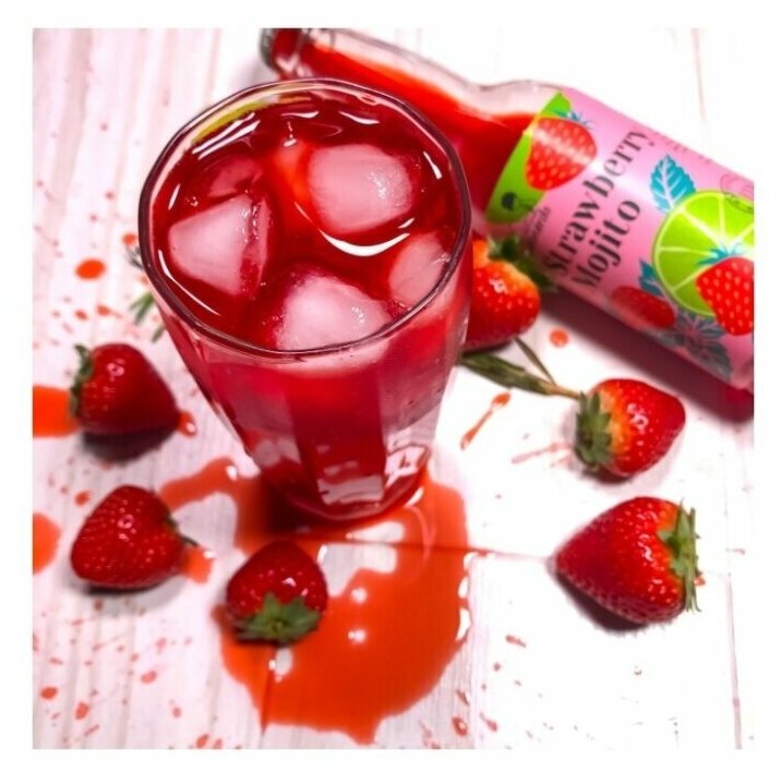 Напиток газированный Лимонад Клубничный Мохито без сахара / Lemonardo Strawberry Mojito, 330мл. 12шт - фотография № 9