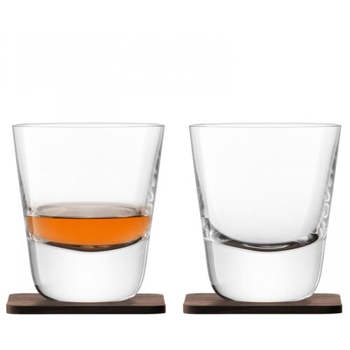 фото Набор из 2 стаканов arran whisky с деревянными подставками 250 мл lsa