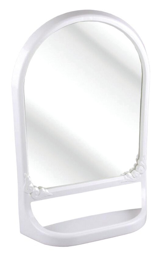 Зеркало настенное с полкой Альтернатива, 59 x 39 x 13 см, белое