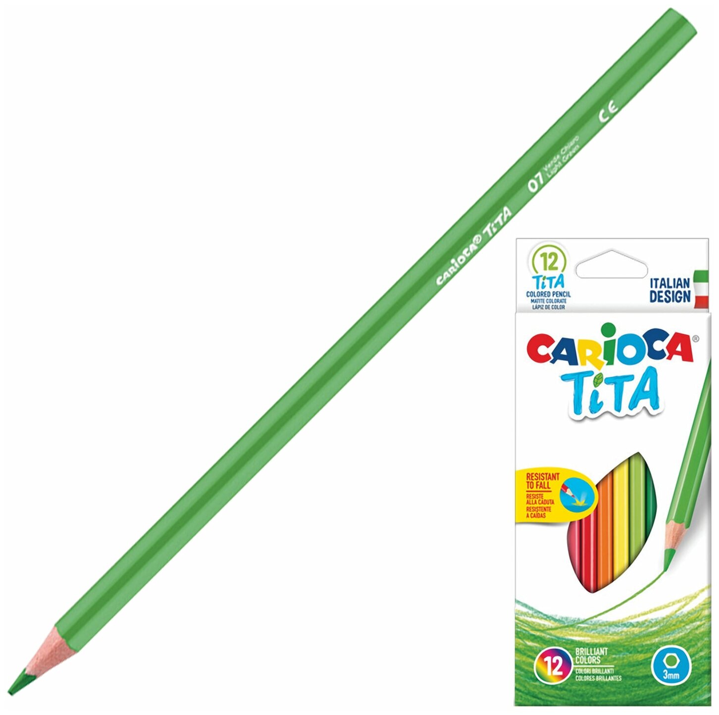 Карандаши цветные Carioca Tita erasable - фото №2