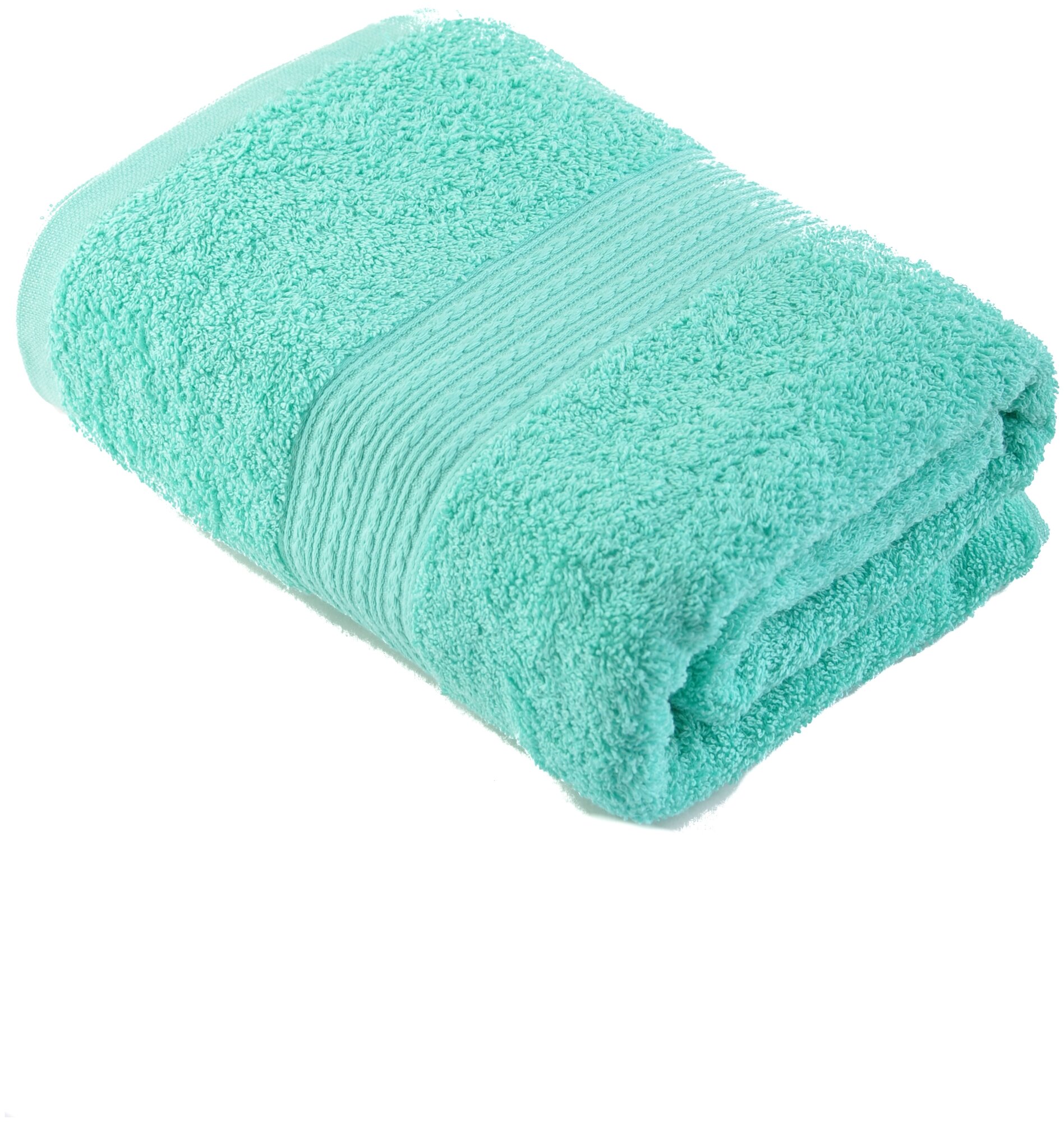 Полотенце для ванной БТК, Махровая ткань, 70x140 см, цвет светло-зеленый - фотография № 1
