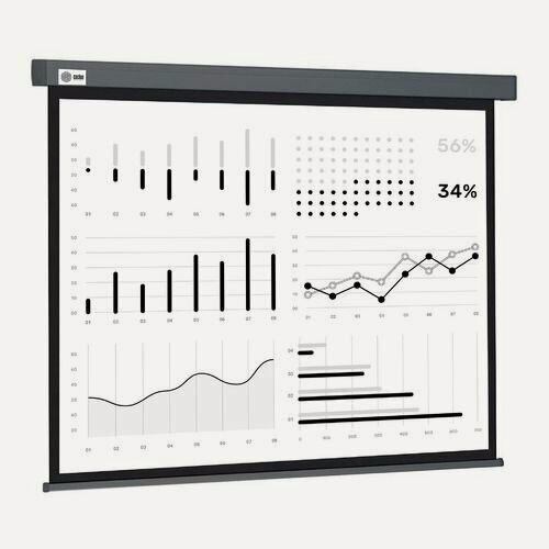Изображение товара Экран Cactus Wallscreen CS-PSW-180X180-SG, 180х180 см, 1:1, настенно-потолочный серый