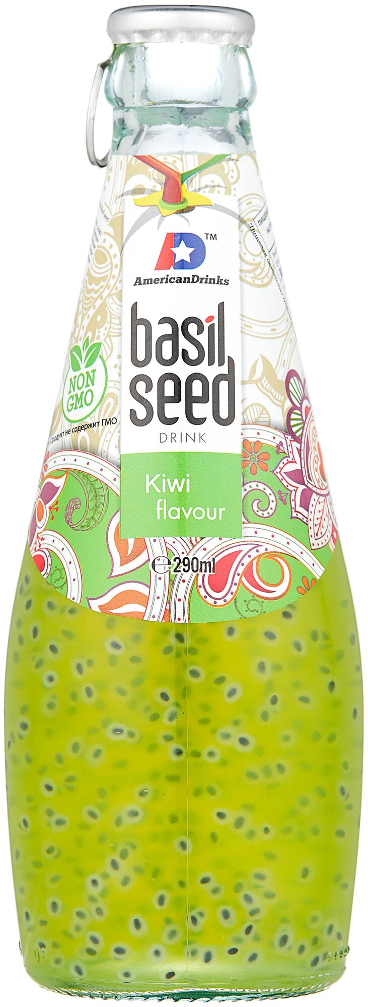 Напиток безалкогольный Basil Seed "Сочный киви" 290 мл. с/б - фотография № 1