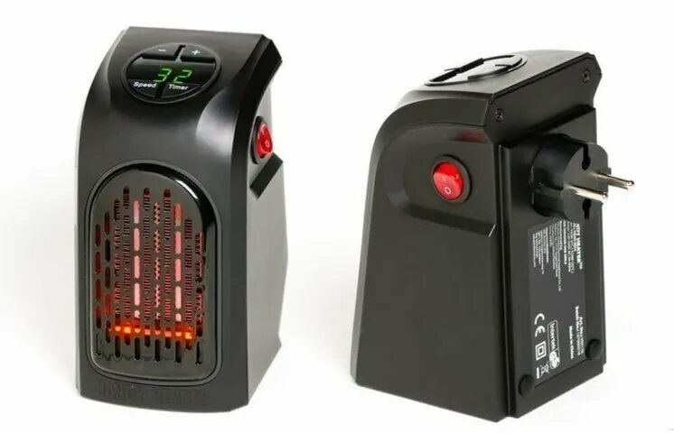 Портативный комнатный электрический обогреватель Handy Heater, цвет черный - фотография № 3