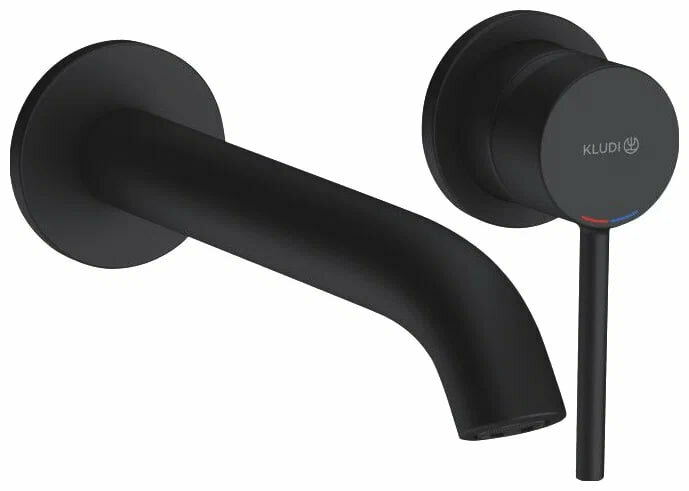 Смеситель для раковины  умывальника  KLUDI Bozz 382453976 черный матовый