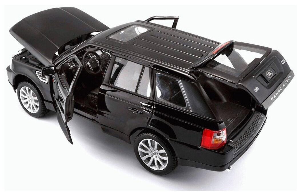Bburago Машинка металлическая Range Rover Sport, 1:18, черный - фото №11