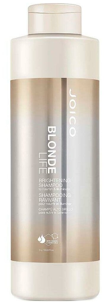 Joico шампунь Blonde Life Brightening Безупречный блонд для сохранения чистоты и сияния блонда, 1000 мл