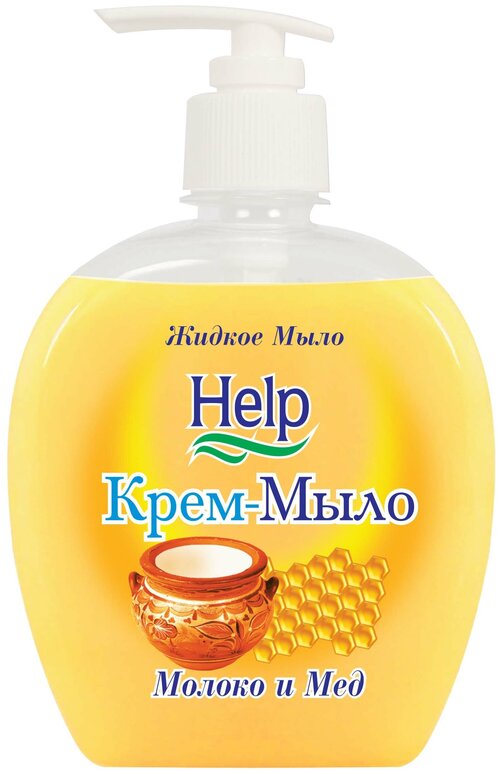 Help Крем-мыло Молоко и мед, 300 мл, 300 г