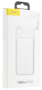 Фото Чехол Аккумулятор Baseus Silicone Smart Backpack Power For iP XR 6.1inch Белый на 3900 mAh