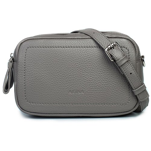 фото Сумка кроссбоди afina 446, натуральная кожа, кардамон