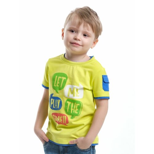 Футболка Mini Maxi, размер 104, желтый