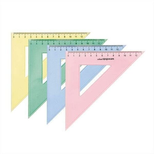 Треугольник 45°, 14см, schoolформат, пластик треугольник 30° 12см schoolформат пластик 08 21 41