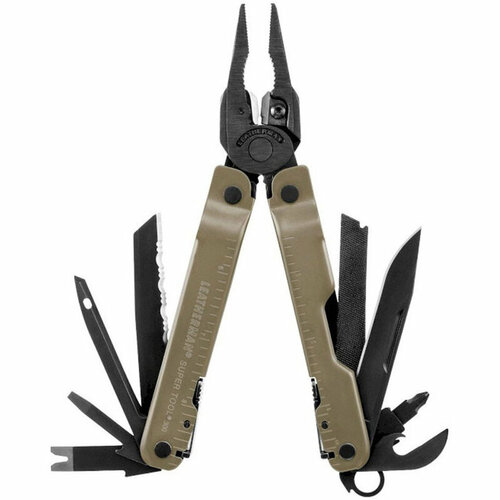 Мультитул Leatherman SuperTool 300 M, 18 функций, коричневый, нейлоновый чехол мультитул leatherman supertool 300 m 18 функций коричневый нейлоновый чехол