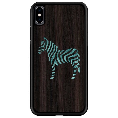 фото Чехол timber&cases для apple iphone x/xs, tpu, wild collection - зебра (эвкалипт - клен птичий глаз) timber & cases