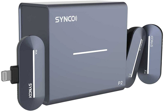 Радиосистема SYNCO P2SL 24 ГГц приемник 2 передатчика футляр-зарядка (разъем Lighting iPhone)