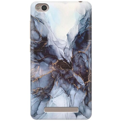 фото Cиликоновый чехол на xiaomi redmi 4a / сяоми редми 4а с принтом "черно-белый мрамор" gosso