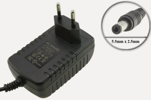 Изображение товара Адаптер (блок) питания 19V, 1A, 5.5mm x 2.5mm(AC190100WR55), для зарядки беспроводного аккумуляторного пылесоса Polaris