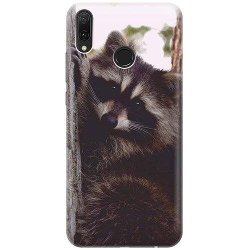 фото Cиликоновый чехол на huawei y9 (2019) / хуавей у9 2019 с принтом "енотик" gosso