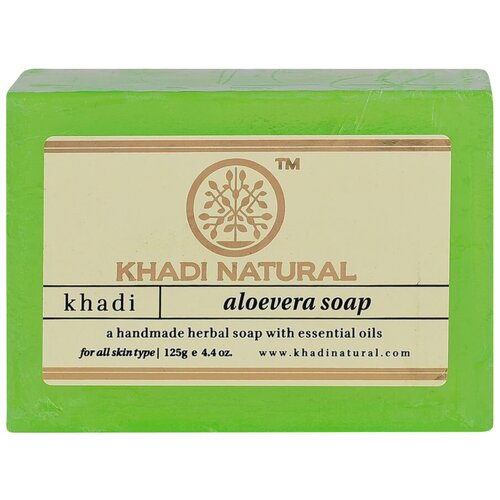 Khadi Natural Мыло кусковое Aloevera soap, 125 г khadi natural мыло кусковое herbal avocado soap 125 г