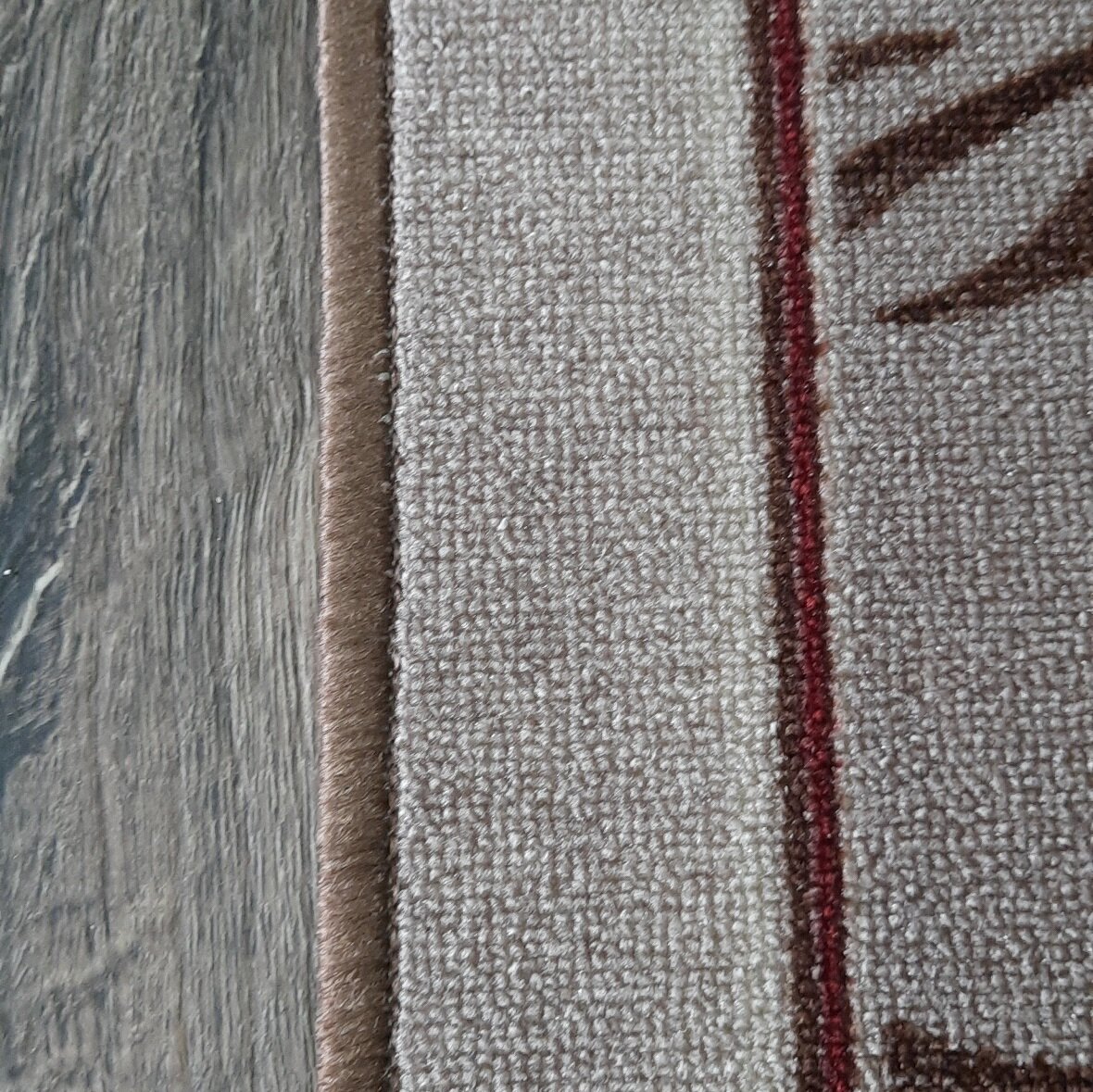 Ковровая дорожка на войлоке, Витебские ковры, с печатным рисунком, 123685, серая, 0.7*6 м - фотография № 7