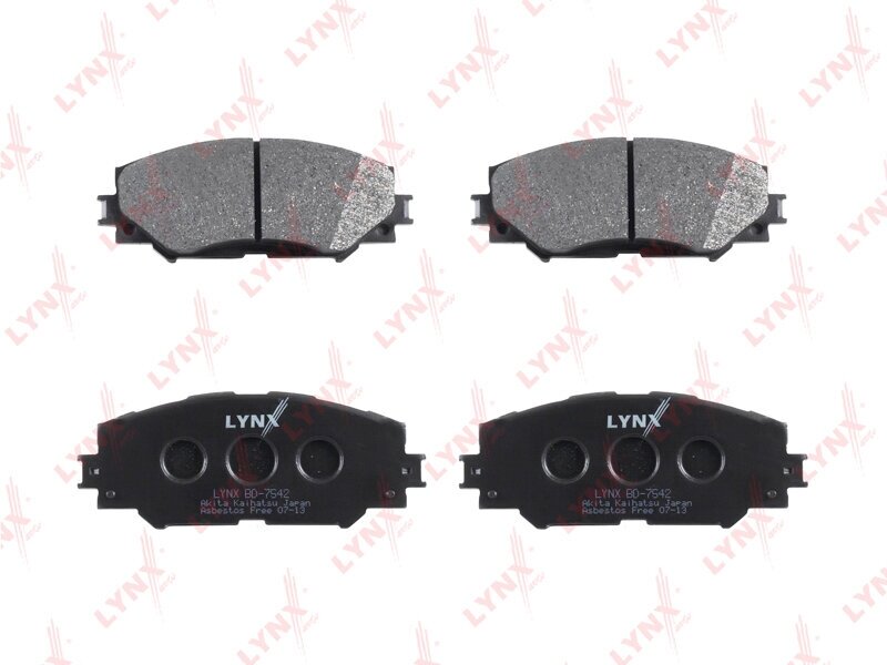 Тормозные колодки для Toyota Corolla E150, передние, LYNXauto BD7542, 04465-12610