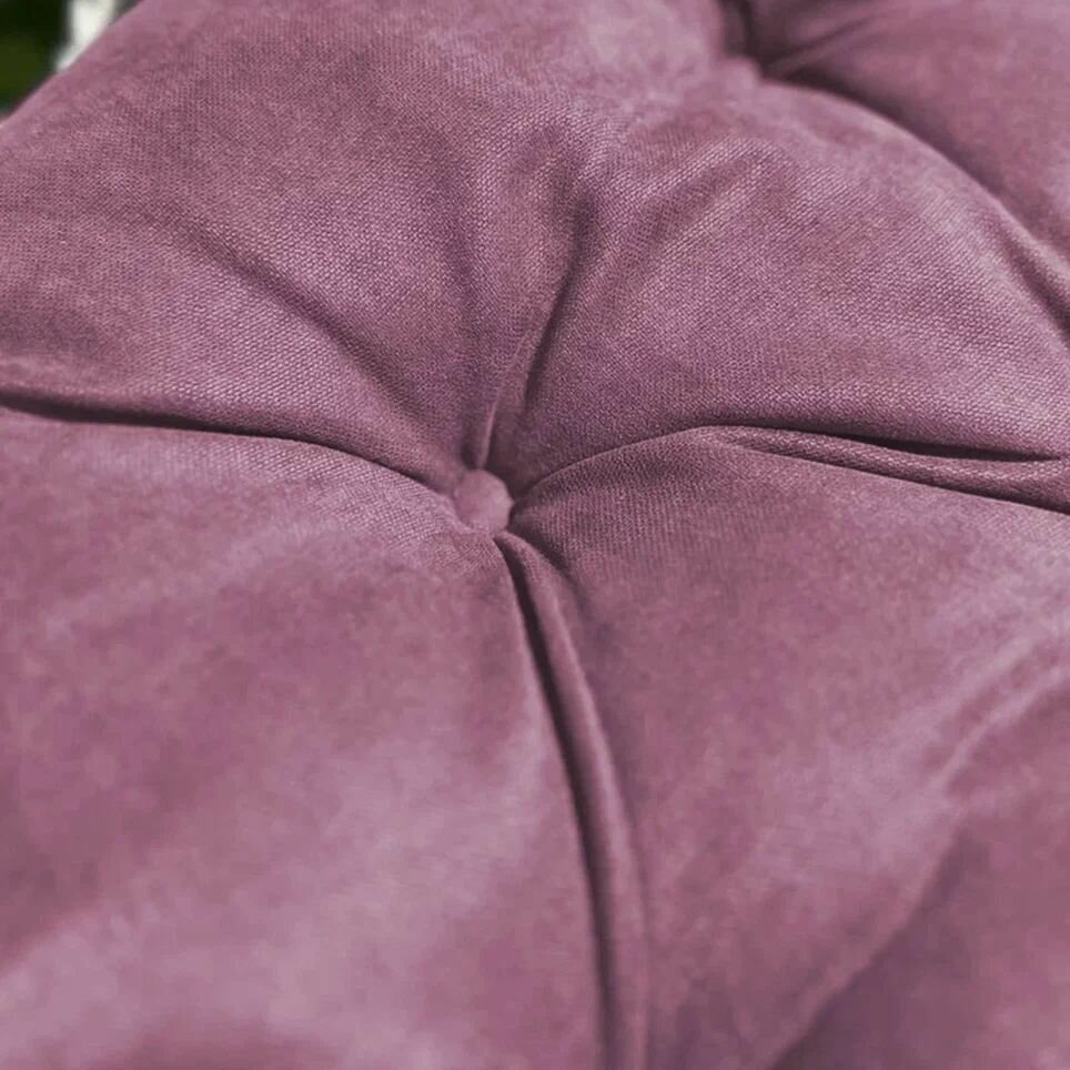 Подушка круглая Тина для подвесного кресла сиденье на качели 60D, розовый - фотография № 5