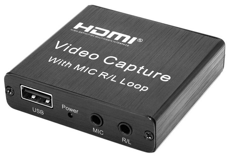 Карта видеозахвата в реальном времени USB to HMDI with MIC R/L Loop