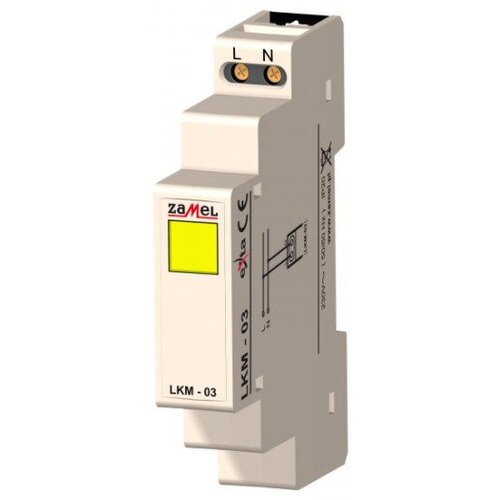 Сигнализатор световой желтый 230VAC Zamel, IP20 на DIN рейку